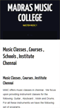 Mobile Screenshot of madrasmusiccollege.com