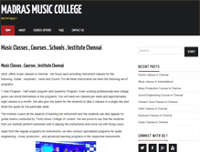 Tablet Screenshot of madrasmusiccollege.com